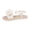 White, variant on Women's Bow Braided Flat Sandals Open Toe Ankle Strap Lightweight Vacation Beach Slide Sandals