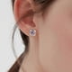thumbnail image 5 of Diamond Stud Earrings for Women Trendy 925 Sterling Silver Cubic Zirconia Hypoallergenic Wedding Jewelry for Brides, 5 of 5