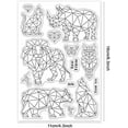 thumbnail image 2 of Animal Pattern Clear Stamps, Clear Paper Craft Stamps Bear/Cat/Butterflies/Lion Transparent Rubber Stamps for Scrapbooking Stamps Card Making Decoration Photo Card Album Crafting, 2 of 9