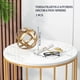 thumbnail image 2 of Juego de 3 esferas decorativas de metal dorado, esfera decorativa con banda de metal, decoración moderna para el hogar,Dorado, 2 of 7