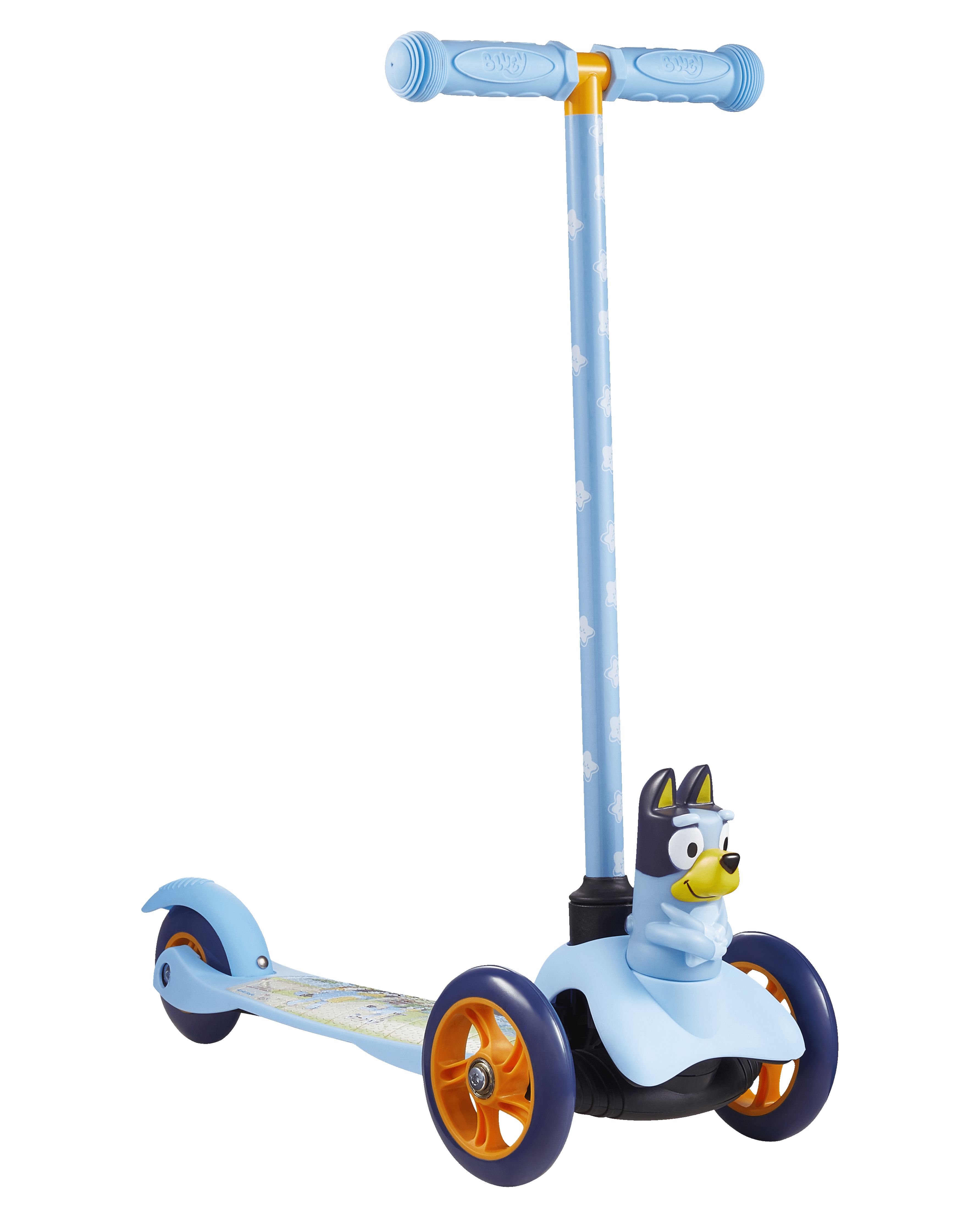 Bluey Ride-N-Glide Buddies 3D Three-Wheel Kick Scooter, Blue photo 2