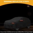thumbnail image 3 of Funda para auto impermeable para todo clima, protección exterior contra el sol y la lluvia, con tiras reflectantes, negra para Lexus RX, 3 of 7