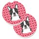 thumbnail image 1 of Juego de 2 posavasos para coche Treasures Boston Terrier Hearts 2,56 pulgadas multicolor Caroline's Treasures, 1 of 1