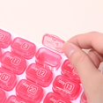 thumbnail image 5 of Organizador mensual de pastillas con 31 compartimentos, organizador de pastillas para el día, contenedor para medicinas y vitaminas (rojo), 5 of 5
