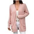thumbnail image 2 of Ounisa Womens Long Cardigan 2025 Fall Lightweight Long Sleeve 0pen Front Sweater with Pockets, 2 of 8