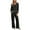 Black, variant on sususu Airport Outfits for Women 2025,Fall Sets Trousers Suit For Comfort Sleepwear Elegant Long Sleeve Top And Pants Set Cozy Loungewear Ideal Year Round Relaxation And Restful Nights - Black