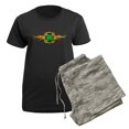 thumbnail image 5 of CafePress - Firefighter Shamrock Women's Dark Pajamas - Women's Short Sleeve Print T-Shirt and Pants Dark Cotton Pajama Set, 5 of 7