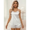 thumbnail image 4 of BeautyIn Women Lace Camisole Top and Short Pant 2-Piece Pajama Set, 4 of 6