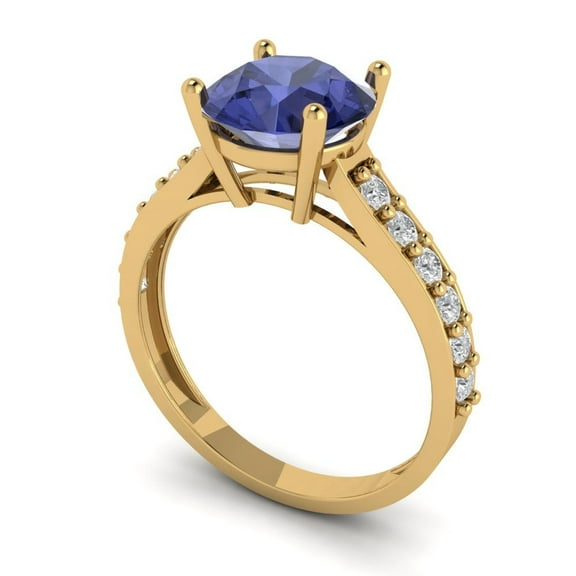 2.5ct Radiant Cut Blue Turquoise 18k White Gold Engraving Statement Bridal Wedding Solitaire Designer Ring Size 4.25