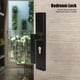 thumbnail image 4 of Juego de Cerradura de Dormitorio Cerradura de Puerta Europea Palanca de Puerta Moderna Hogar Habitación Interior Inodoro aleación de Aluminio Silenciosa con Manija Baño Negro ANGGREK Otros, 4 of 8