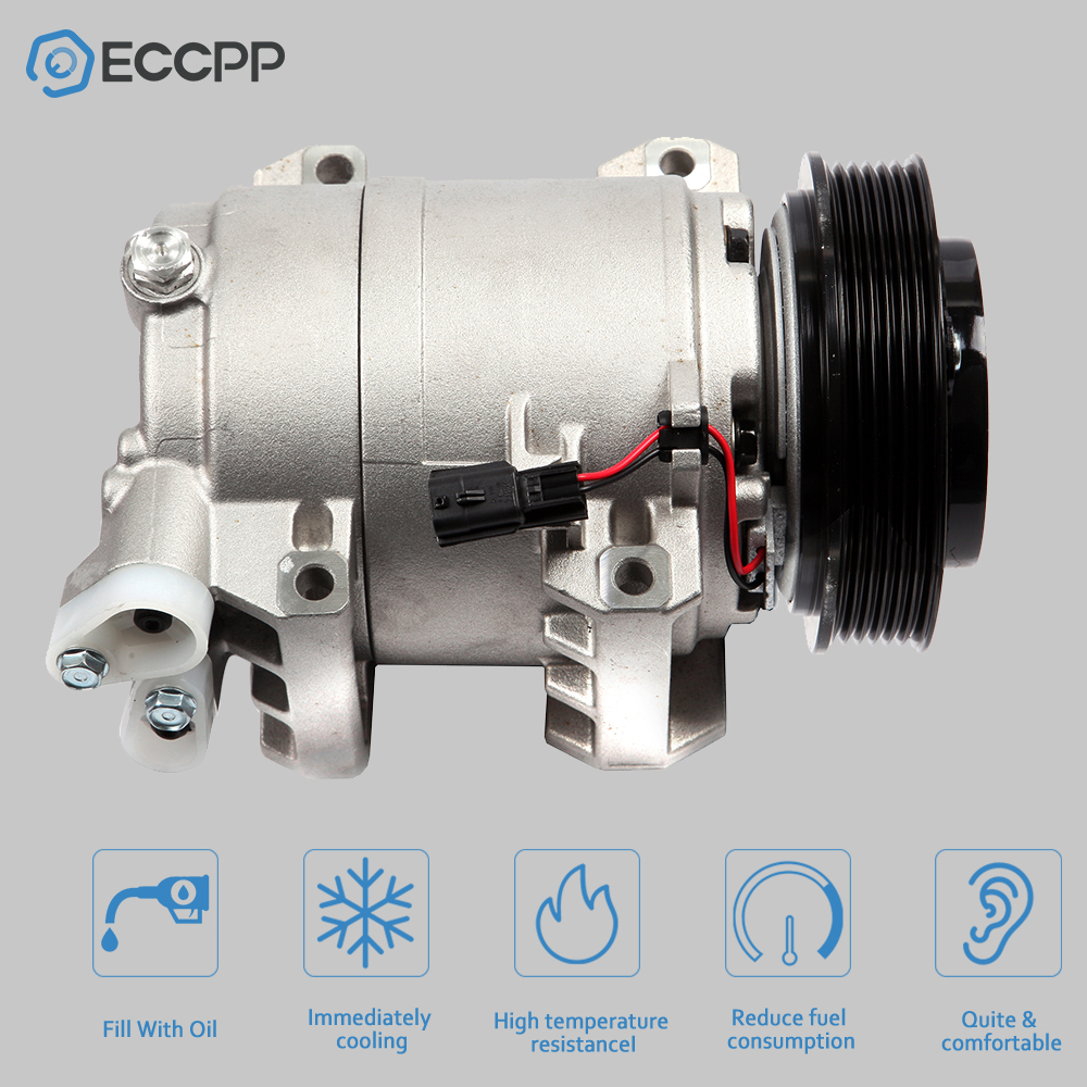 ECCPP AC Compressor with Clutch CO 11200C 2008-2013 Replacement for N-issan Rogue L4 2.5L