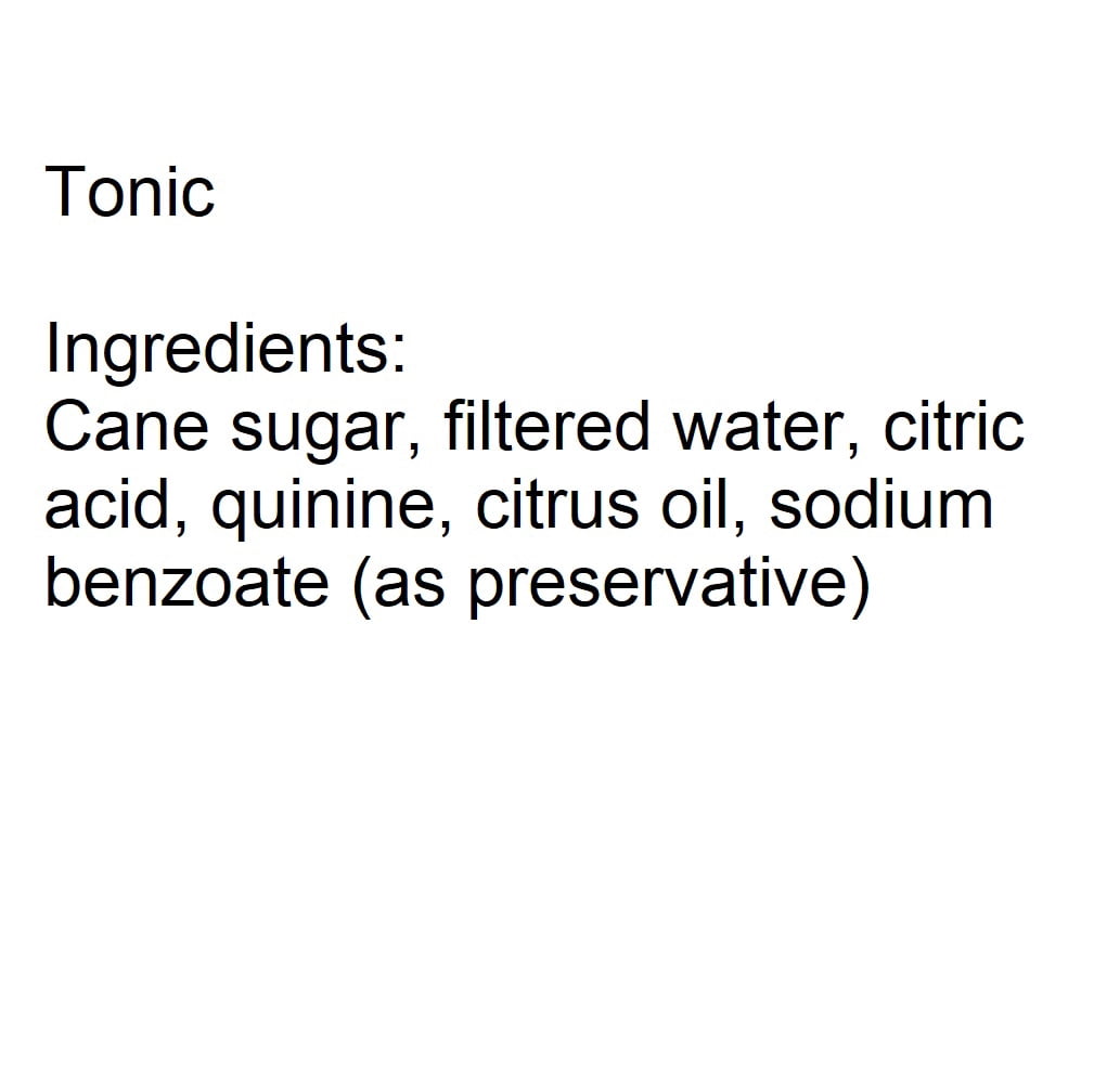 Willtec Tonic Bag in Box Soda Syrup 1 gal Twin Pack