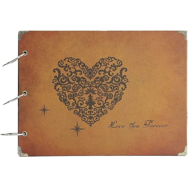 Álbum de recortes de fotos, libro de visitas de boda vintage DIY Libro de recuerdos de viaje complementario Álbum de recortes