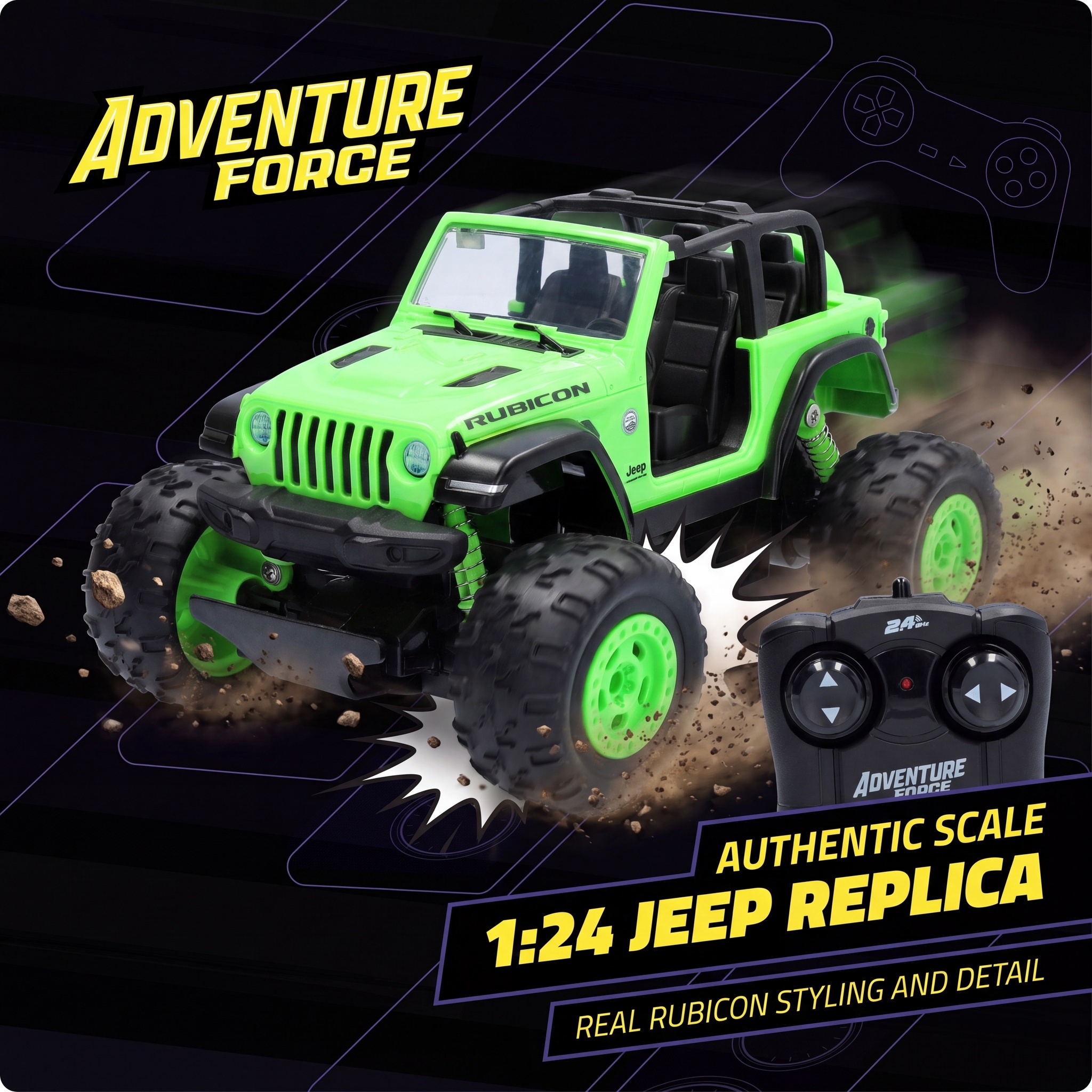 Adventure Force Jeep Wrangler Rubicon 1:24 Radio Controlled Vehicle photo 3