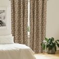 thumbnail image 3 of Ambesonne Earth Tones Window Curtains, Cocoa Beans Leaves, Each 28" W x 95" L, Dark Brown Brown Ivory, 3 of 5