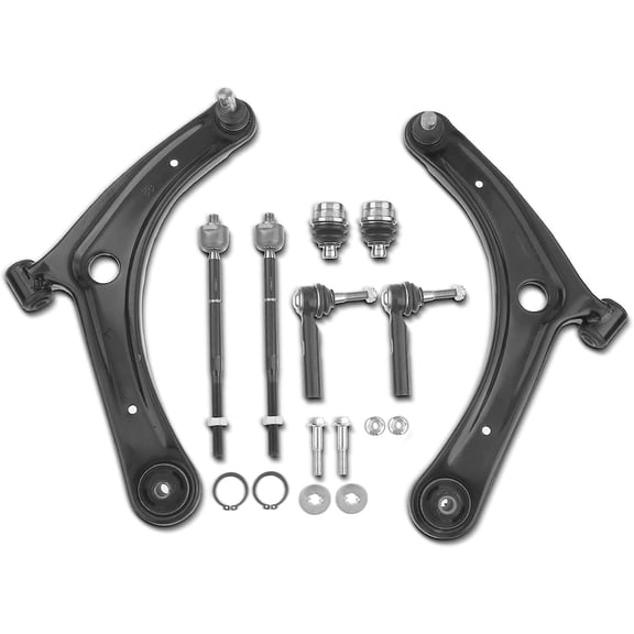 A-Premium 8Pcs Front Suspension Kit Lower Control Arm and Ball Joint Assembly Tie Rod End Compatible with Dodge Caliber 2007-2012 Jeep Compass Patriot 2007-2017