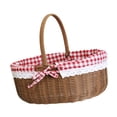 thumbnail image 3 of Cesta de picnic al aire libre, contenedor de cesta de flores con forro lavable, regalo para artículos diversos Grande, 3 of 8