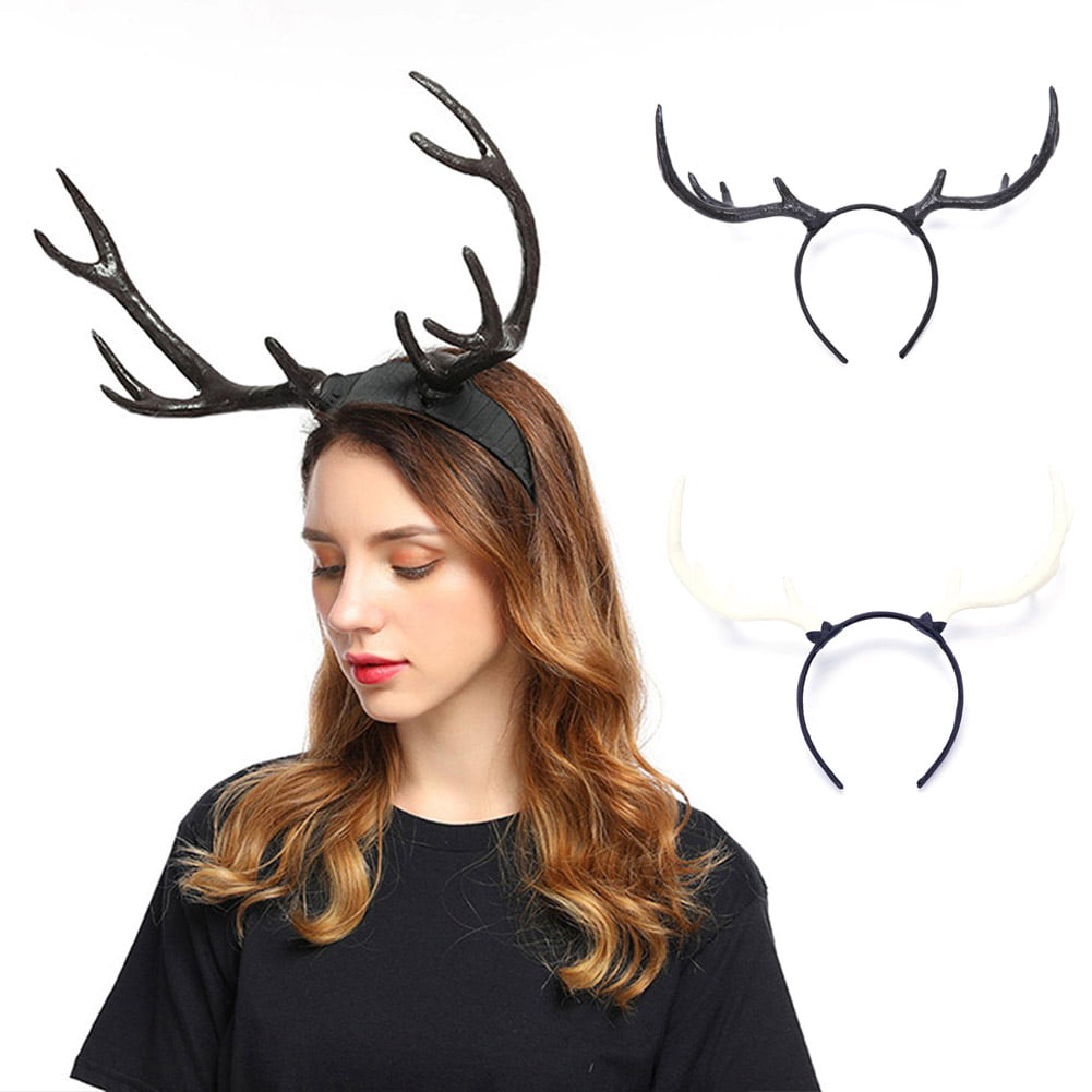 Plastic Deer Horns Hair Headpiece Headband Ornament DIY Cosplay Accessory