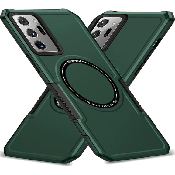 Magnetic Case for Samsung Galaxy Note 20 Ultra (Not Note 20) Compatible with Magsafe, Military-Grade Shockproof Case with Built-in Magnet Circle for Samsung Galaxy Note 20 Ultra, MS Green
