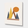 thumbnail image 3 of Designart ' Sun and Mountain Abstract ' Modern Canvas Wall Art Print, 3 of 4