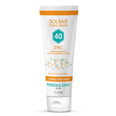 Solbar Zinc SPF 40 Hybrid Sunscreen Lotion 3 oz Water Resistant