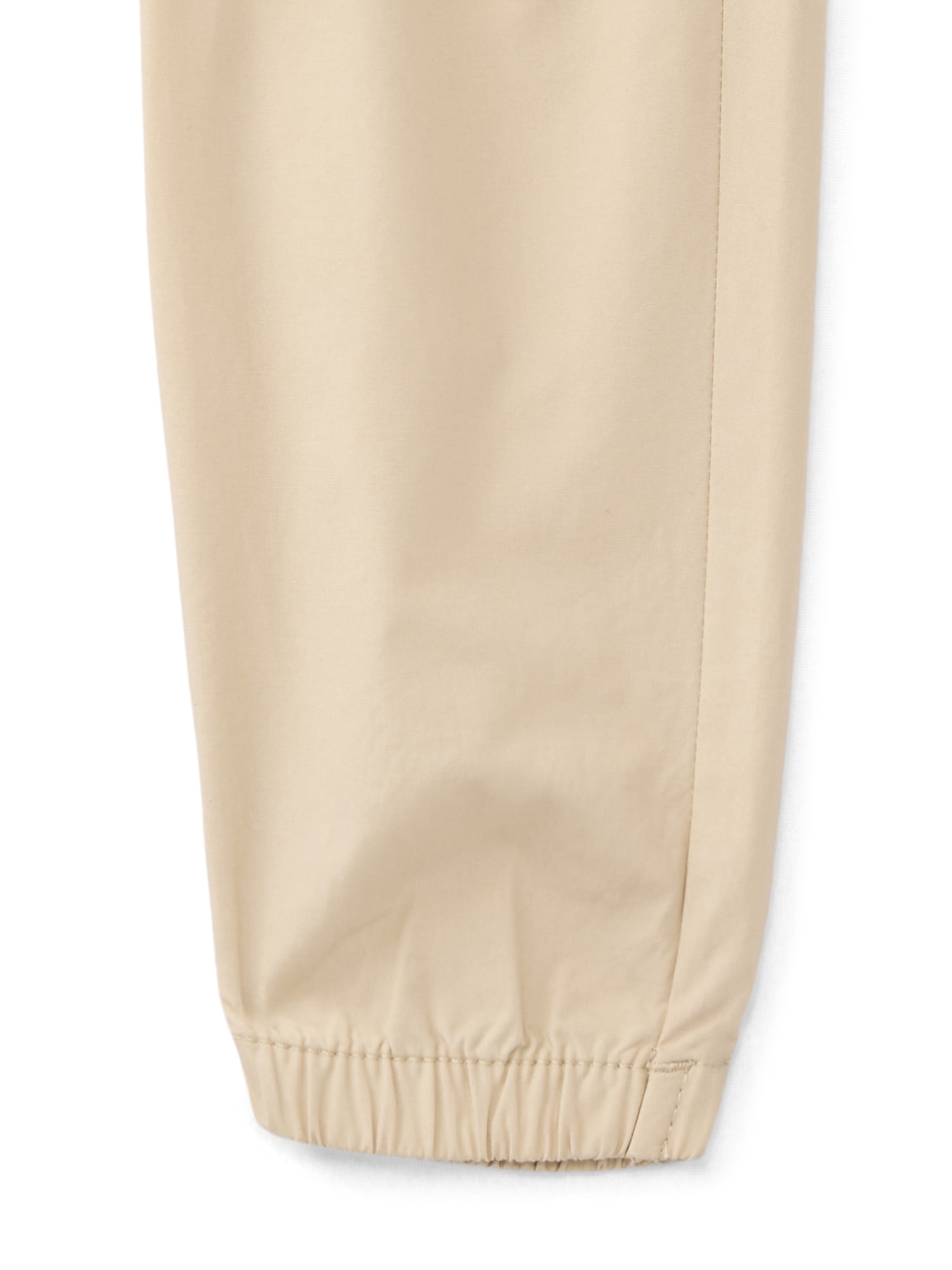 Wonder Nation Baby Girls Woven Cotton Jogger Pants, Sizes Newborn-24M