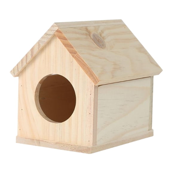 yotijay Hamster Wood House Hideout Creativity Habitat for Small Animals Rat Lemmings B