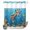 Orange White, variant on No Hook Shower Curtain, Funny Diving Giraffe Shower Curtains for Bathroom with See Through Top Window, Ocean Coastal Coral Fish Marine Life Waterproof & Washable Bath Curtain Long 72"x78"