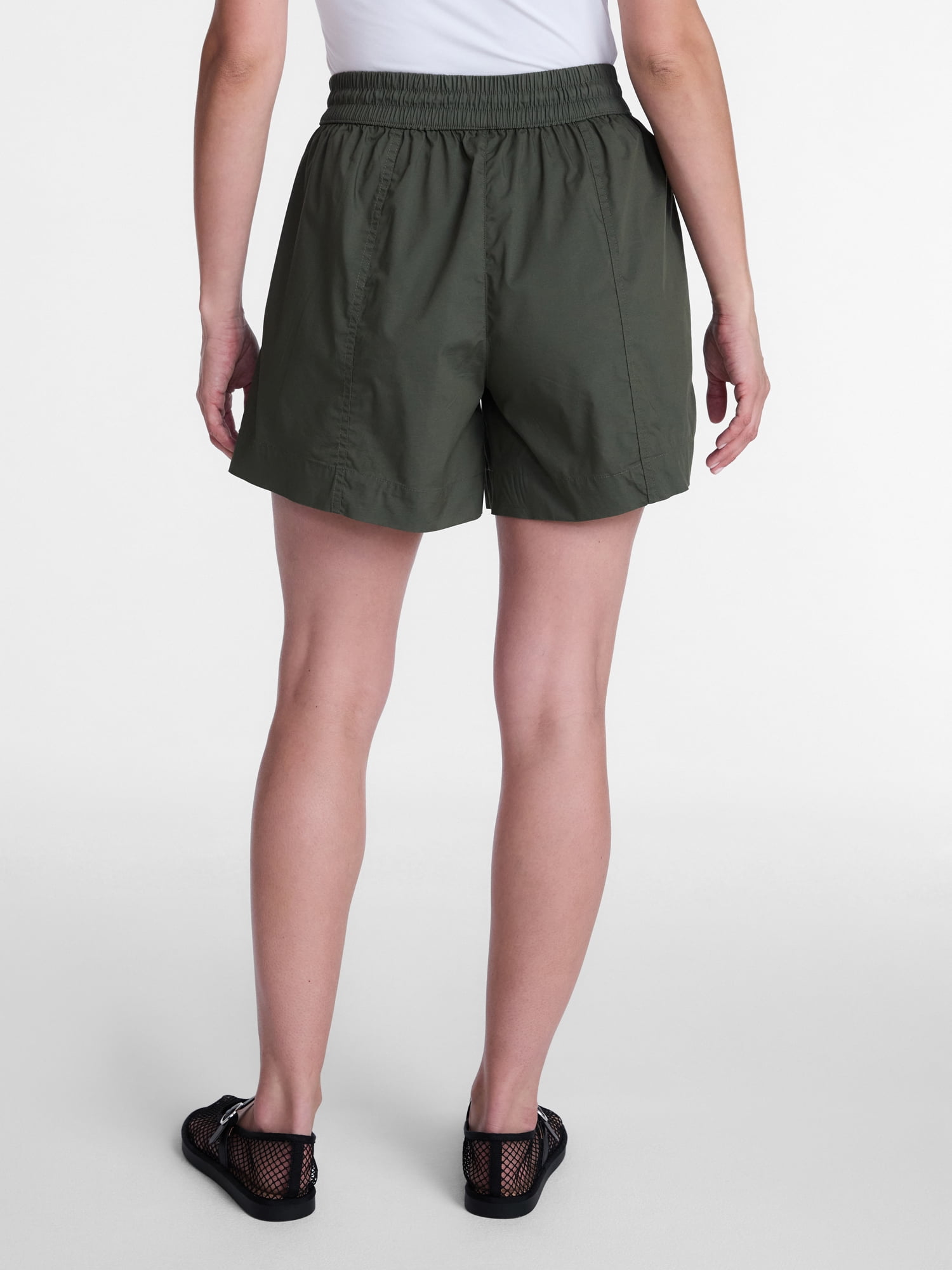 Time and Tru Women’s Mid Rise Poplin Shorts, Sizes XS-XXXL