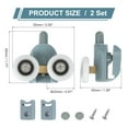 thumbnail image 2 of Uxcell Double Shower Door Rollers Plastic Bottom Wheels Pulleys Guide 2 23mm, 2 of 6