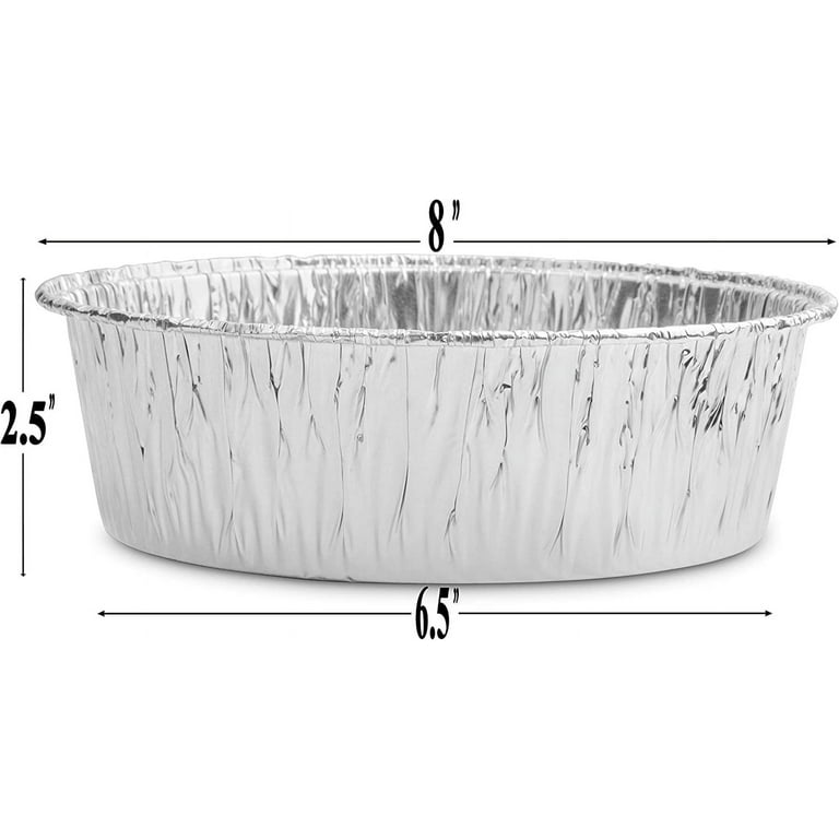 8-Inch Extra Deep Durable Round Aluminum Disposable Cake Pan