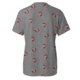 thumbnail image 5 of Gibobby Camisa navideña mujer Camiseta de manga corta con cuello redondo y estampado de Navidad para mujer(Gris,G), 5 of 5