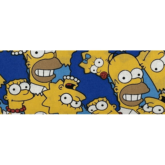 Simpsons Head Toss Fabric
