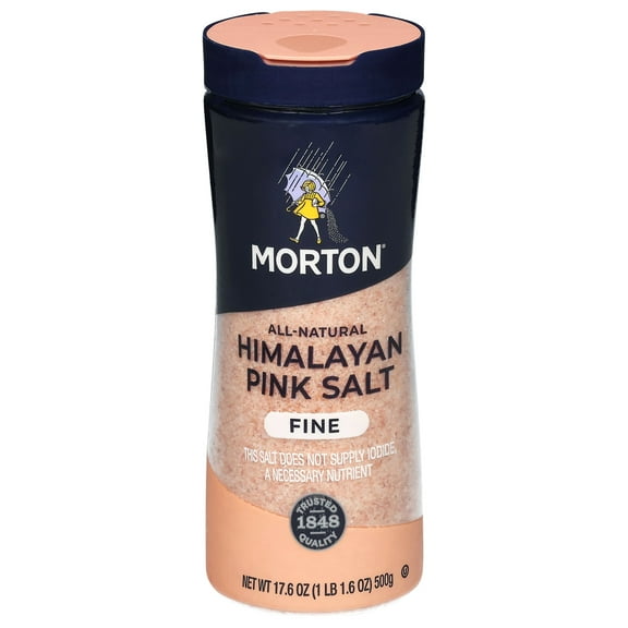 Morton All-Natural Fine Himalayan Pink Salt, 17.6 oz