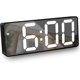 thumbnail image 1 of Mirror Alarm Clock,Digital Alarm Clock with LED Display of Date/Temperature/2/USB Charging Port - Black, 1 of 5
