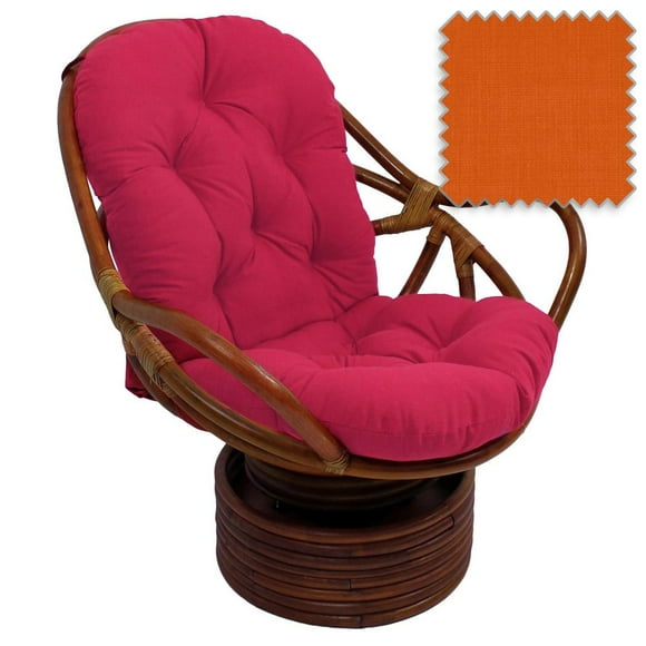 Pillow DCG Stores Bali Rattan Papasan Rocker giratorio color mandarina