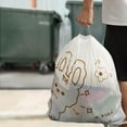 thumbnail image 3 of 50 100 pcs 13 Gallon White Bunny Print Style Small Drawstring Trash Bags for Trash Can Liners for Bathroom Kitchen Bedroom Office, 3 of 7