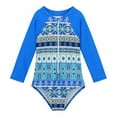 thumbnail image 1 of Child Toddler Girls Long Sleeve Swimsuit Two Piece Baby Girl Bathing Suits UPF 50+ Sun Protective Rash Guard Swimwear, 1 of 3