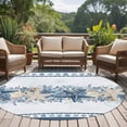 thumbnail image 4 of Navy Blue Starfish Coastal Round Area Rug 7Ft Washable Circle Rugs for Dorm Laundry Room, Ocean Beach Coral Nautical Non-Slip Carpet Floor Mats Indoor Outdoor Carpet Runner Aesthetic Home Decor, 4 of 8
