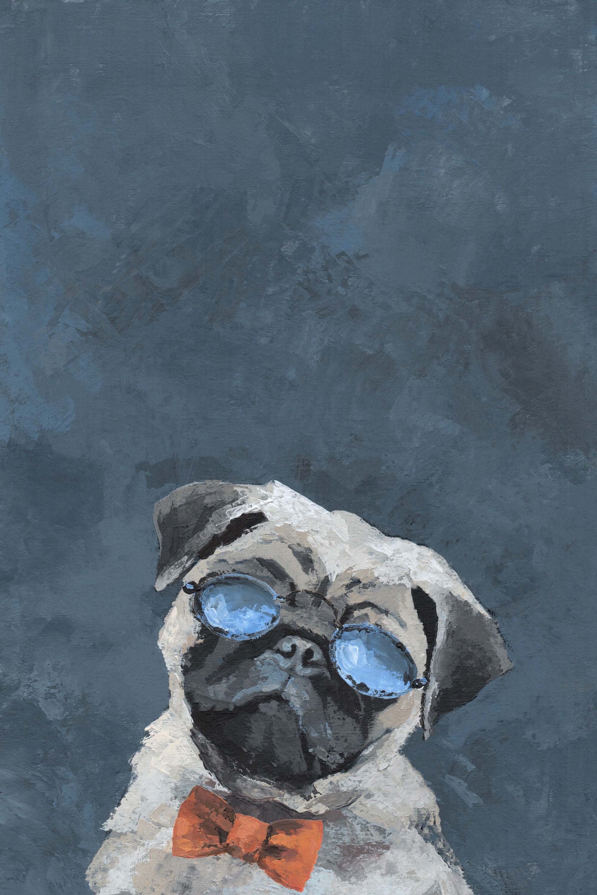 Marmont Hill "Detective Pug" Painting Print on Wrapped Canvas
