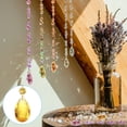 thumbnail image 5 of Uxcell Teardrop Crystal Chandelier Pendants Beads, 6 Pack 120mm Length 38mm Prisms Parts Beads Gold Tone, 5 of 6