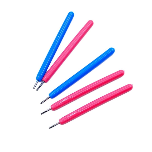 MasteelfCA 5 Pcs Outils de Quilling Papier Stylo Ramifié Bricolage Aiguille (2 Bleu, 3 Rouge)