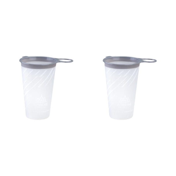 Sonducket Botella de agua de poliuretano TPU 200 ml Botella de agua plegable de alta capacidad y fácil de almacenar Bright Moon White 200 ml Blanco Luna Brillante 200ml 2Conjunto