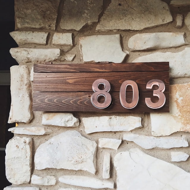 Modern House Numbers Mailbox Numbers 0-9 Self-Adhesive Street Door Home Address Metal Numbers For Outside Or Inside Signs Easy Install