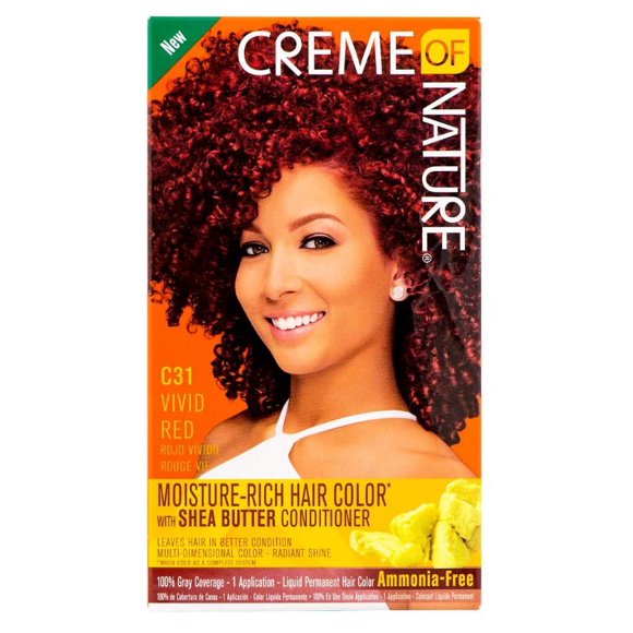 Creme of Nature Moisture Rich Hair Color Kit, Vivid Red C-31