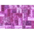 thumbnail image 1 of Ahgly Company Indoor Rectangle Patchwork Purple Transitional Area Rugs, 3' x 5', 1 of 4