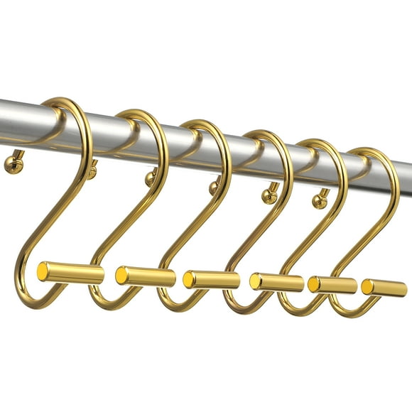 12 Pcs Curtain Hooks S Hooks Shower Curtain Rings Shower Curtain Hooks For Bathroom Kitchen