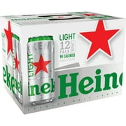 Angle View: Heineken Light Lager Beer, 12 Pack, 12 fl oz Cans