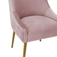 thumbnail image 6 of TOV Furniture Beatrix Pleated Mauve Velvet Side Chair with Gold Legs, 6 of 8