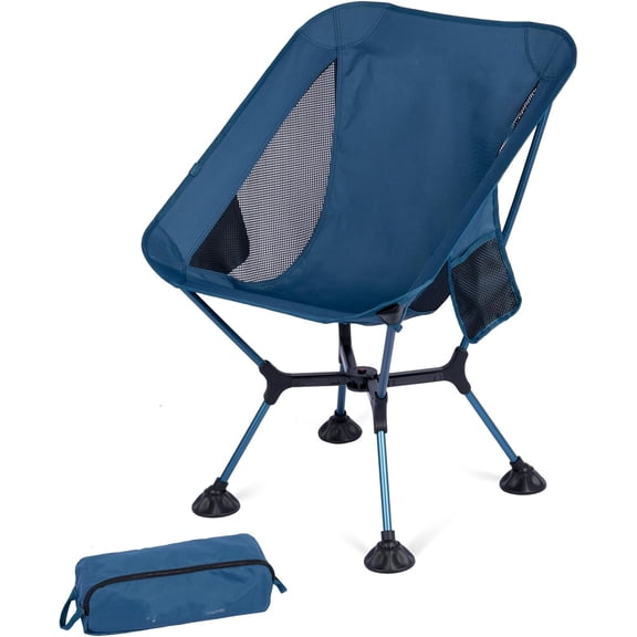 Lightweight Folding Camping Chair Quick Setup Frame with Anti-Sink Feet